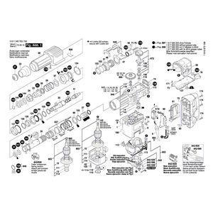 для перфоратора Bosch GBH 11 DE 230 V 0611245703, деталировка 1