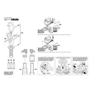 для перфоратора Bosch GBH 11 DE 230 V 0611245703, деталировка 2