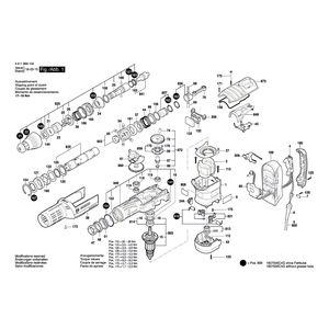 для перфоратора Bosch GBH 12-52 D 230 V 3611B66100, деталировка 1