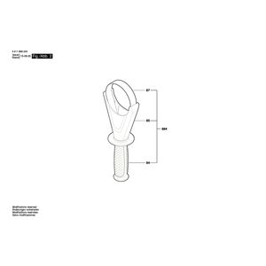 для перфоратора Bosch GBH 12-52 DV 230 V 3611B66000, деталировка 2