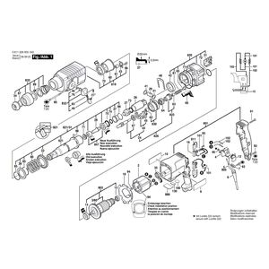 для перфоратора Bosch GBH 2 S 230 V 0611226003, деталировка 1