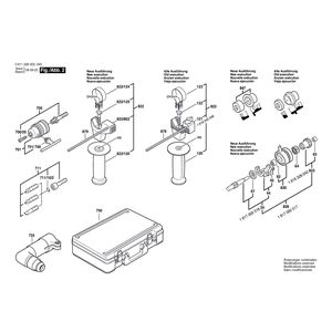 для перфоратора Bosch GBH 2 S 230 V 0611226003, деталировка 2