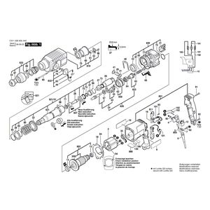 для перфоратора Bosch GBH 2 SE 230 V 0611226503, деталировка 1