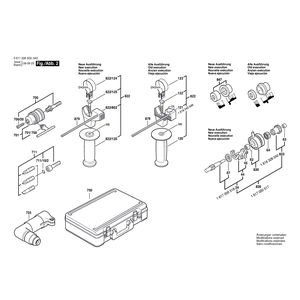 для перфоратора Bosch GBH 2 SE 230 V 0611226503, деталировка 2