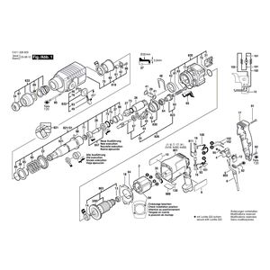 для перфоратора Bosch GBH 2 SE 230 V 0611226603, деталировка 1