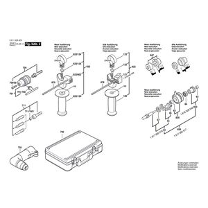 для перфоратора Bosch GBH 2 SE 230 V 0611226603, деталировка 2