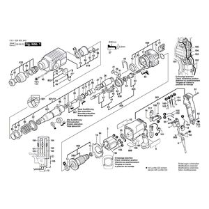 для перфоратора Bosch GBH 2 SR 230 V 0611226803, деталировка 1