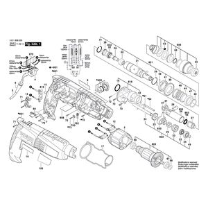 для перфоратора Bosch GBH 2-18 RE 230 V 3611B58300, деталировка 1