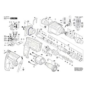 для перфоратора Bosch GBH 2-20 D 230 V 3611B5A401, деталировка 1