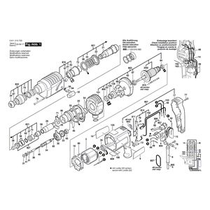 для перфоратора Bosch GBH 2-20 REA 220 V 0611215703, деталировка 1