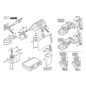 для перфоратора Bosch GBH 2-20 REA 220 V 0611215703, деталировка 2