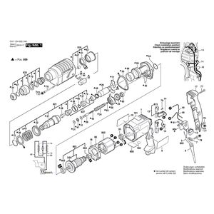 для перфоратора Bosch GBH 2-20 S 230 V 0611234003, деталировка 1