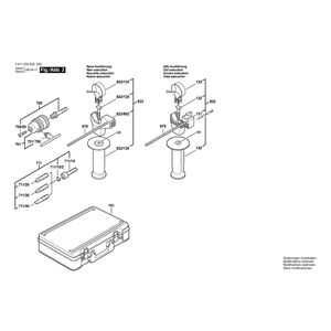 для перфоратора Bosch GBH 2-20 S 230 V 0611234003, деталировка 2