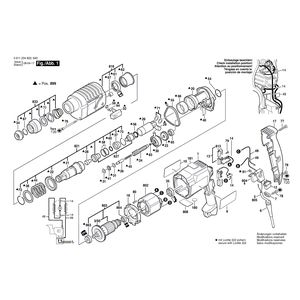 для перфоратора Bosch GBH 2-20 SE 230 V 0611234603, деталировка 1