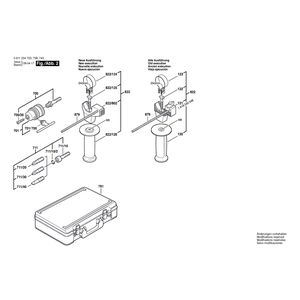 для перфоратора Bosch GBH 2-20 SRE 230 V 0611234703, деталировка 2