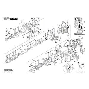 для перфоратора Bosch GBH 2-22 RE 230 V 0611250703, деталировка 1