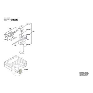 для перфоратора Bosch GBH 2-22 S 230 V 0611250003, деталировка 2