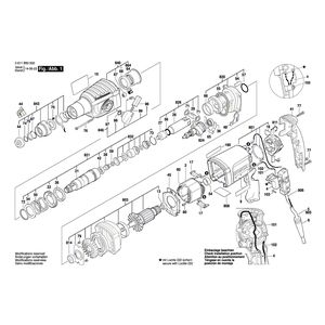 для перфоратора Bosch GBH 2-23 REA 230 V 3611B50500, деталировка 1