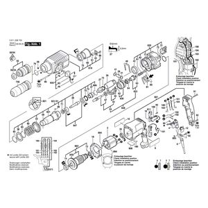 для перфоратора Bosch GBH 2-24 DFR 230 V 0611238703, деталировка 1