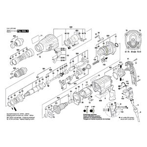 для перфоратора Bosch GBH 2-24 DFR 230 V 3611B73000, деталировка 1