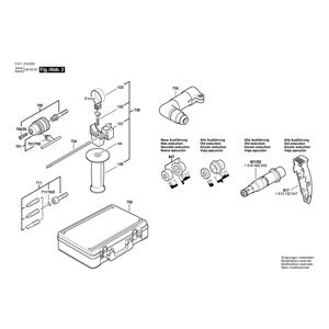 для перфоратора Bosch GBH 2-24 DSE 230 V 0611218603, деталировка 2