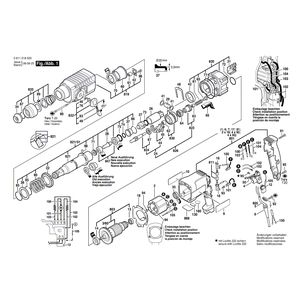 для перфоратора Bosch GBH 2-24 DSR 230 V 0611218503, деталировка 1