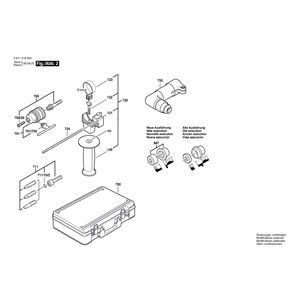 для перфоратора Bosch GBH 2-24 DSR 230 V 0611218503, деталировка 2