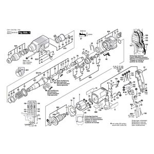 для перфоратора Bosch GBH 2-24 DSR 230 V 0611218703, деталировка 1