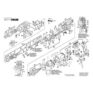 для перфоратора Bosch GBH 2-24 DSR 230 V 0611228703, деталировка 1