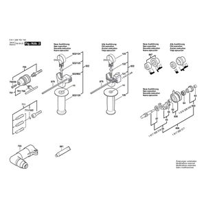 для перфоратора Bosch GBH 2-24 DSR 230 V 0611228703, деталировка 2