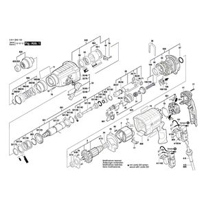 для перфоратора Bosch GBH 2-24DF 230 V 3611BA0100, деталировка 1