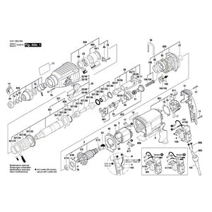 для перфоратора Bosch GBH 2-25 230 V 3611B53500, деталировка 1