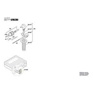 для перфоратора Bosch GBH 2-25 230 V 3611B53500, деталировка 2