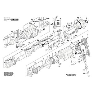 для перфоратора Bosch GBH 2-25 DV 230 V 3611B67103, деталировка 1