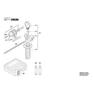 для перфоратора Bosch GBH 2-25 DV 230 V 3611B67103, деталировка 2