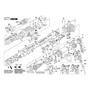 для перфоратора Bosch GBH 2-25 F 230 V 3611B54600, деталировка 1