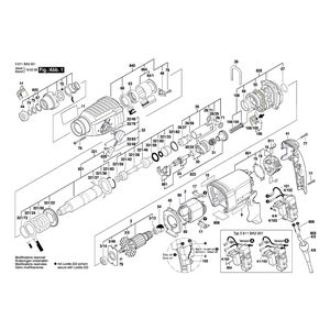 для перфоратора Bosch GBH 2-26 230 V 3611BA3001, деталировка 1