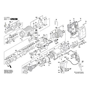 для перфоратора Bosch GBH 2-26 DBR 230 V 0611255503, деталировка 1