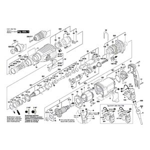 для перфоратора Bosch GBH 2-26 DFR 230 V 0611254703, деталировка 1