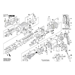 для перфоратора Bosch GBH 2-26 E 230 V 0611251603, деталировка 1