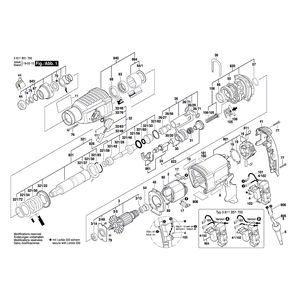 для перфоратора Bosch GBH 2-26 RE 230 V 3611B51700, деталировка 1