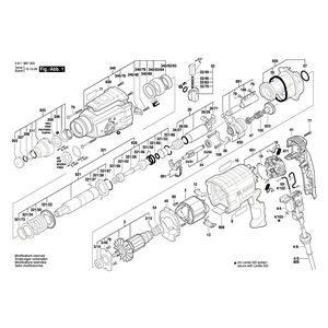 для перфоратора Bosch GBH 2-28 230 V 3611B67500, деталировка 1