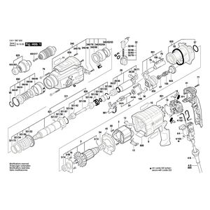 для перфоратора Bosch GBH 2-28 F 230 V 3611B67600, деталировка 1