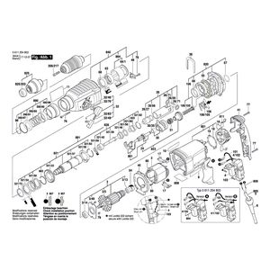 для перфоратора Bosch GBH 2600 230 V 0611254803, деталировка 1