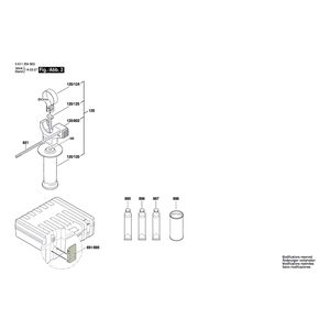 для перфоратора Bosch GBH 2600 230 V 0611254803, деталировка 2