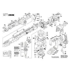 для перфоратора Bosch GBH 3-28 DFR 230 V 3611B4A000, деталировка 1