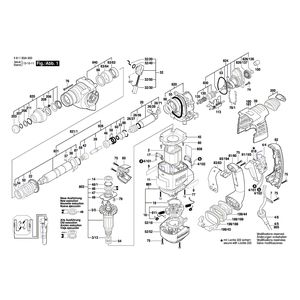 для перфоратора Bosch GBH 3-28 DRE 230 V 3611B3A000, деталировка 1