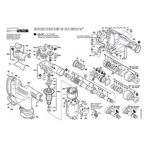 для перфоратора Bosch GBH 3-28 E 230 V 0611239703, деталировка 1