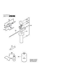 для перфоратора Bosch GBH 3-28 E 230 V 0611239703, деталировка 2