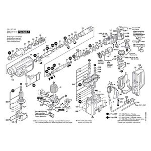 для перфоратора Bosch GBH 38 230 V 0611227003, деталировка 1